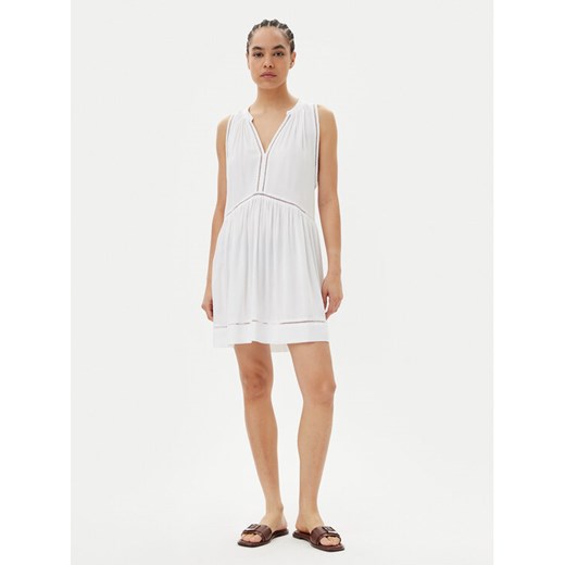 Seafolly Sukienka letnia Beach Basics 52931-DR Biały Regular Fit ze sklepu MODIVO w kategorii Odzież plażowa - zdjęcie 183737293