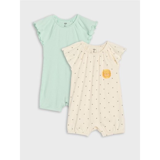 Sinsay - Rampersy 2 pack - kremowy ze sklepu Sinsay w kategorii Odzież dla niemowląt - zdjęcie 183738861