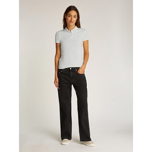 TOMMY JEANS Koszulka polo w kolorze białym ze sklepu Limango Polska w kategorii Bluzki damskie - zdjęcie 183739323