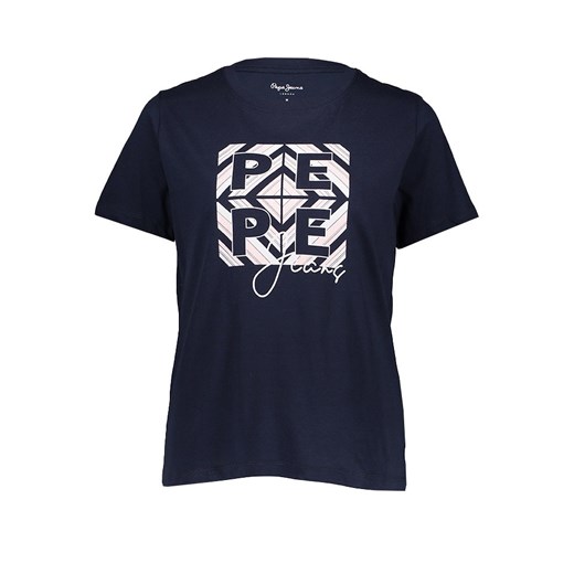 Pepe Jeans Koszulka w kolorze granatowym ze sklepu Limango Polska w kategorii Bluzki damskie - zdjęcie 183739514
