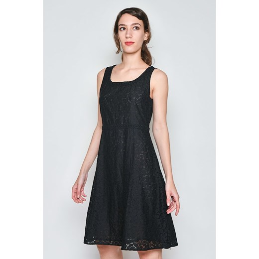 Sukienka H.H.G. midi z okrągłym dekoltem z koronką 