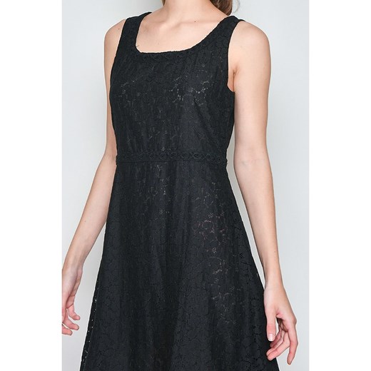 Sukienka H.H.G. z okrągłym dekoltem na ramiączkach midi luźna 