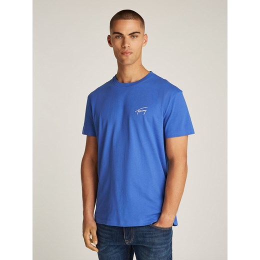 TOMMY JEANS Koszulka w kolorze niebieskim ze sklepu Limango Polska w kategorii T-shirty męskie - zdjęcie 183741184