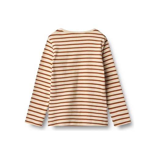 Wheat Koszulka &quot;Stig&quot; w kolorze beżowo-czerwonym 110 wyprzedaż Limango Polska