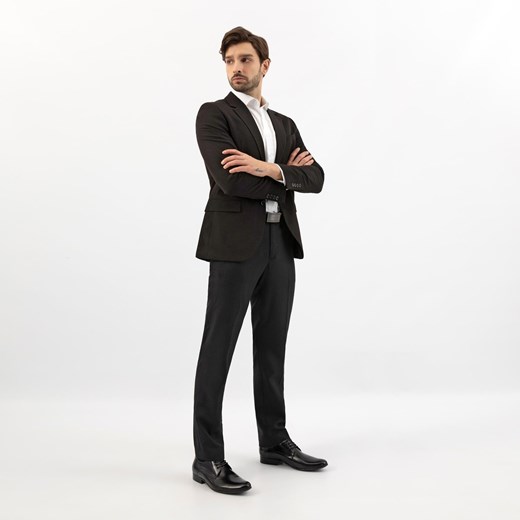 Wojas Czarne Eleganckie Półbuty Męskie Ze Skóry Licowej ze sklepu Wojas w kategorii Buty eleganckie męskie - zdjęcie 183741531