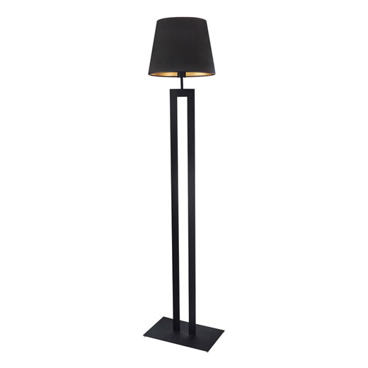 Czarna lampa podłogowa do salonu VEGAS VELUR w stylu nowoczesnym ze sklepu Lysne w kategorii Lampy podłogowe - zdjęcie 183742530