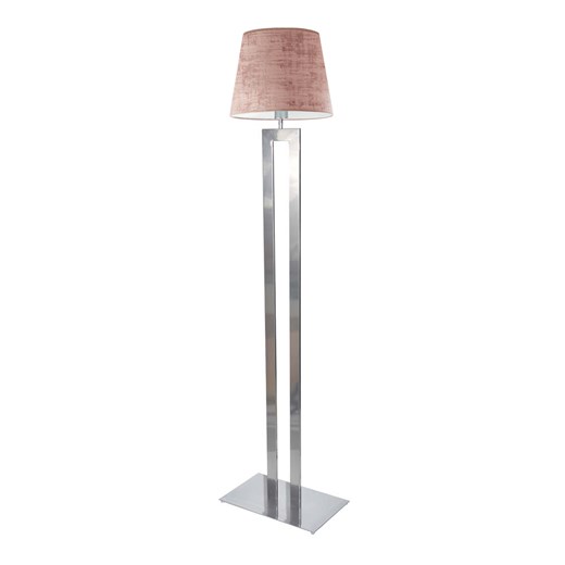 Srebrna lampa podłogowa do salonu VEGAS VELUR z abażurem ze sklepu Lysne w kategorii Lampy podłogowe - zdjęcie 183742550