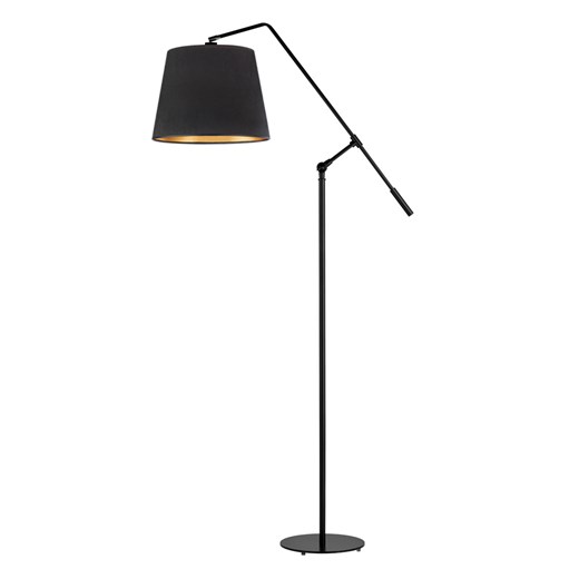 Regulowana lampa stojąca FOYA VELUR na czarnym stelażu ze sklepu Lysne w kategorii Lampy podłogowe - zdjęcie 183742561
