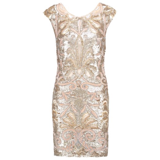Miss Selfridge ALICE Sukienka koktajlowa cream zalando bezowy krótkie