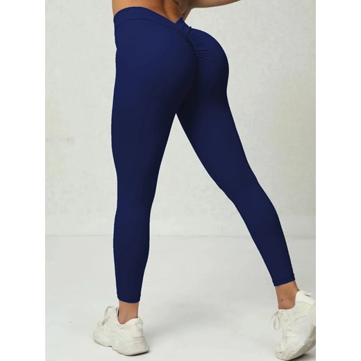 Legginsy sportowe - Granatowy / XS ze sklepu Valetta.pl w kategorii Spodnie damskie - zdjęcie 183745154