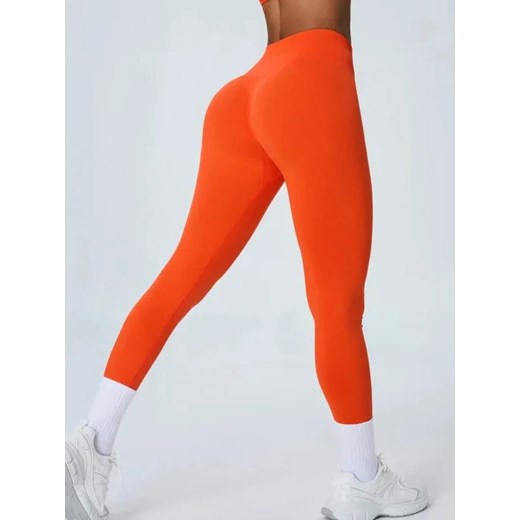 Legginsy sportowe - Pomarańczowy / S ze sklepu Valetta.pl w kategorii Spodnie damskie - zdjęcie 183745580