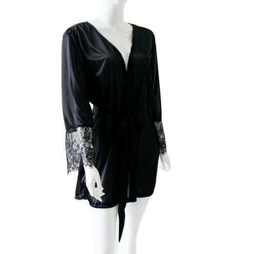Satynowy szlafrok plus size - BIAŁY / 3XL Diabolique 5XL Valetta.pl