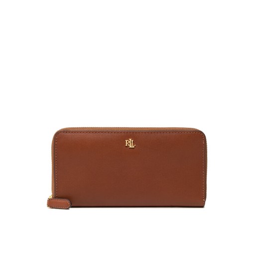 Portfel LAUREN RALPH LAUREN Zip Cont Wlt 432876730004 Brązowy ze sklepu eobuwie.pl w kategorii Portfele damskie - zdjęcie 183747503