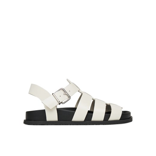 Sandały Tommy Jeans Tjw Fisherman Patent Sandal EN0EN02874 Biały ze sklepu eobuwie.pl w kategorii Sandały damskie - zdjęcie 183747521