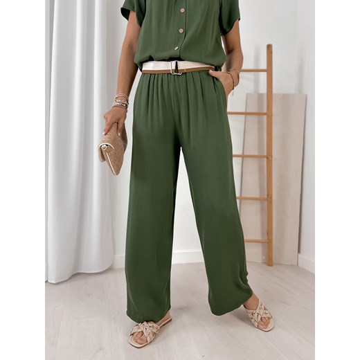 spodnie kirella khaki one size ze sklepu UBRA w kategorii Spodnie damskie - zdjęcie 183750071