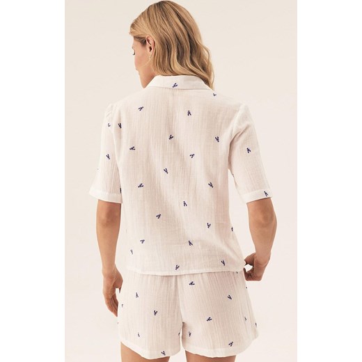 Esotiq rozpinana piżama damska Riley 43231-00X, Kolor biały-wzór, Rozmiar L, Esotiq ze sklepu Intymna w kategorii Piżamy damskie - zdjęcie 183750411