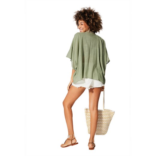 Aller Simplement Kimono w kolorze zielonym Aller Simplement 34-44 Limango Polska okazja