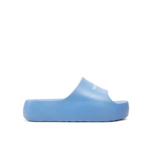 Tommy Jeans Klapki Tjw Chunky Flatform Slide EN0EN02586 Niebieski ze sklepu MODIVO w kategorii Klapki damskie - zdjęcie 183751430