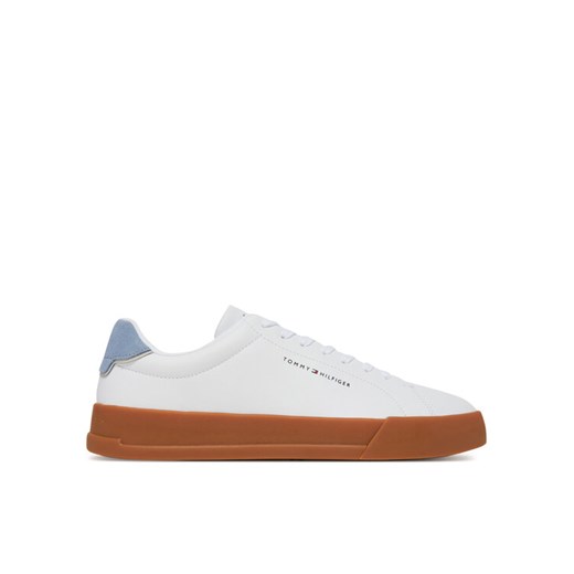 Tommy Hilfiger Sneakersy Th Court Lth Detail Ess FM0FM05367 Biały ze sklepu MODIVO w kategorii Trampki męskie - zdjęcie 183751543