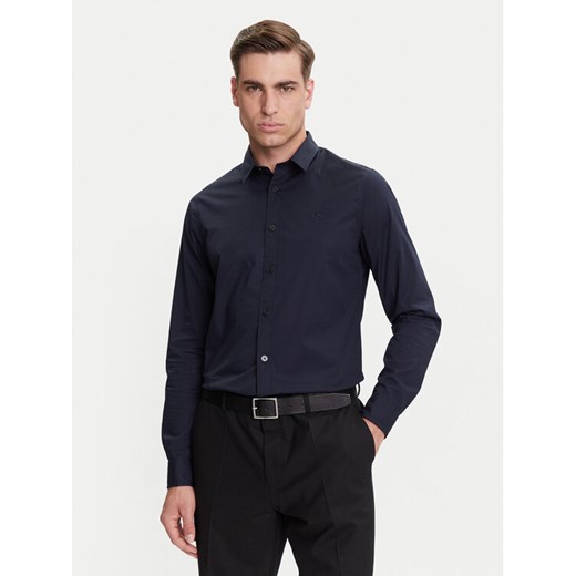 Calvin Klein Jeans Koszula J30J324614 Granatowy Slim Fit ze sklepu MODIVO w kategorii Koszule męskie - zdjęcie 183751584