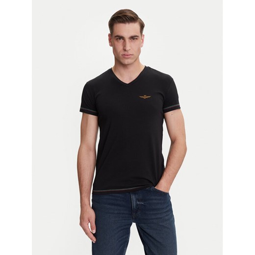 Aeronautica Militare T-Shirt AM1UTI004 Czarny Regular Fit ze sklepu MODIVO w kategorii T-shirty męskie - zdjęcie 183751591