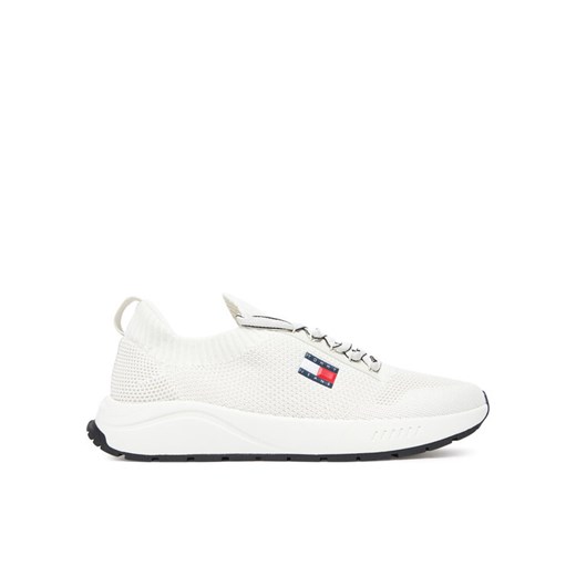 Tommy Jeans Sneakersy Tjm Runner Knitted EM0EM01580 Écru ze sklepu MODIVO w kategorii Buty sportowe męskie - zdjęcie 183751593