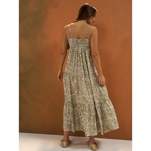 Sinsay - Sukienka midi na ramiączkach z efektem stopniowania z wiskozy - Sinsay XL Sinsay