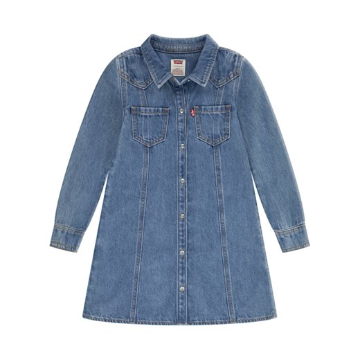 Levi&apos;s Kids Sukienka dżinsowa w kolorze niebieskim ze sklepu Limango Polska w kategorii Sukienki dziewczęce - zdjęcie 183753994