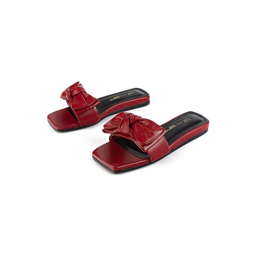 loft37 Skórzane klapki &quot;Costa Calma&quot; w kolorze czerwonym Loft37 38 okazja Limango Polska