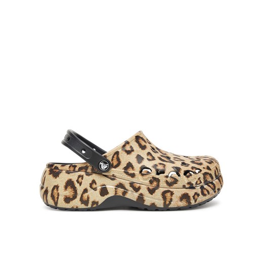 Klapki Crocs BAYA PLATFORM CLOG 208712-0C4 Beżowy ze sklepu eobuwie.pl w kategorii Klapki damskie - zdjęcie 183756184