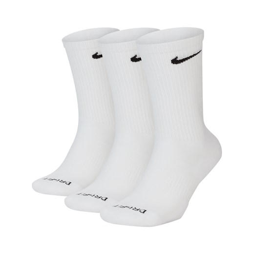 Klasyczne skarpety treningowe Nike Everyday Plus Cushioned (3 pary) - Biel ze sklepu Nike poland w kategorii Skarpetki damskie - zdjęcie 183756600