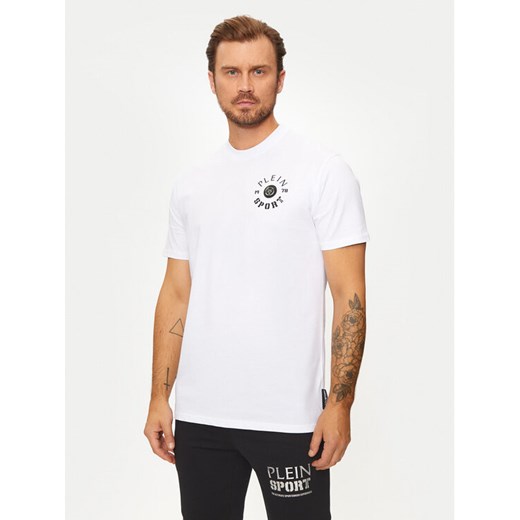 Plein Sport T-Shirt AADC MTK7940 STE001N Biały Regular Fit ze sklepu MODIVO w kategorii T-shirty męskie - zdjęcie 183757362