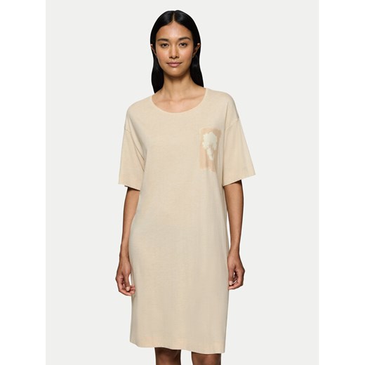 Triumph Koszula nocna Endless Comfort 10222570 Beżowy Relaxed Fit ze sklepu MODIVO w kategorii Koszule nocne - zdjęcie 183758824