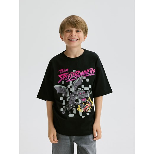 Reserved - Bawełniany t-shirt Minecraft - czarny Reserved 134 (8 lat) Reserved