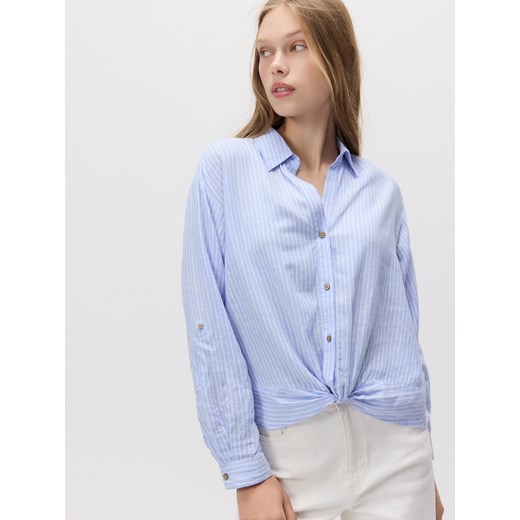 Reserved - Koszula z lnem - niebieski Reserved M Reserved
