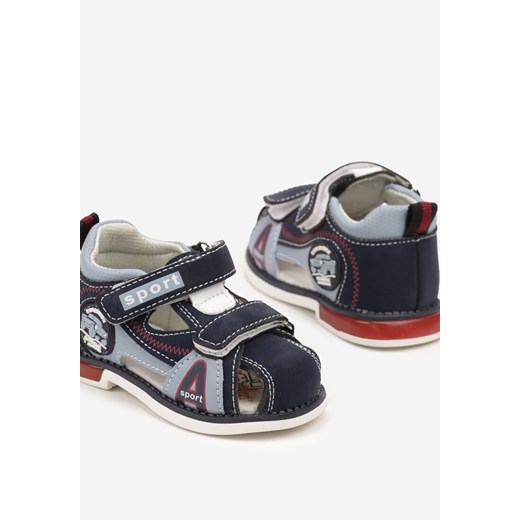 Sandały dziecięce granatowe Born2be na rzepy 