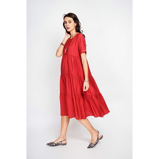 Sukienka Le Jardin Du Lin rozkloszowana midi 