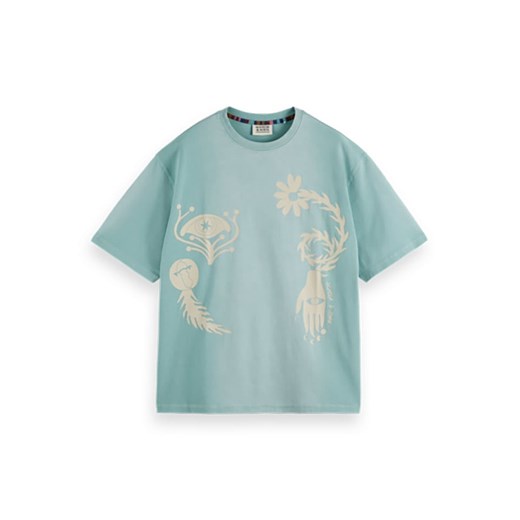 T-shirt męski SCOTCH&SODA z krótkimi rękawami w nadruki