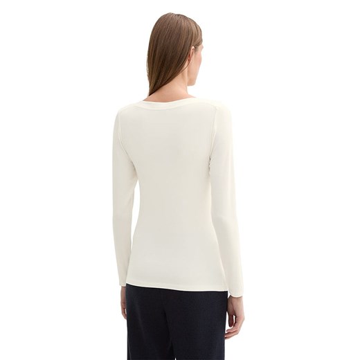 Bluzka damska Tom Tailor z długim rękawem z okrągłym dekoltem 