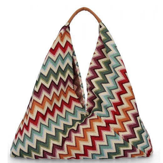 Włoska Torebka Shopper bag w Modne Wzory 835 Multikolor ze sklepu PaniTorbalska w kategorii Torby Shopper bag - zdjęcie 183762791