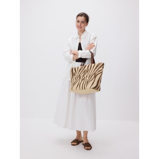 Reserved - Słomkowa torebka shopper - wielobarwny Reserved ONE SIZE Reserved