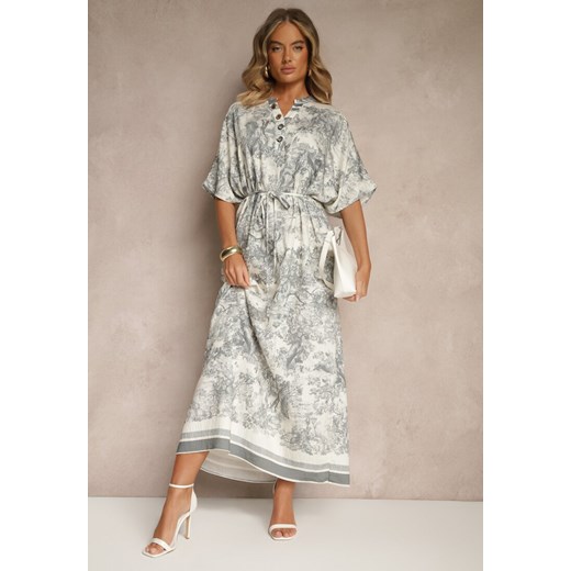 Sukienka Renee casualowa oversize w abstrakcyjnym wzorze z wiskozy