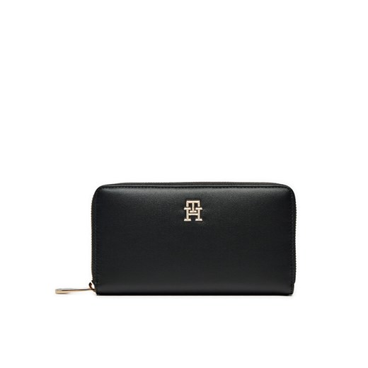 Tommy Hilfiger Duży Portfel Damski AW0AW16581 Czarny ze sklepu MODIVO w kategorii Portfele damskie - zdjęcie 183764924