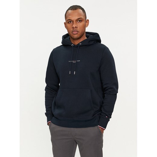 Tommy Hilfiger Bluza Logo MW0MW32673 Granatowy Regular Fit ze sklepu MODIVO w kategorii Bluzy męskie - zdjęcie 183764974