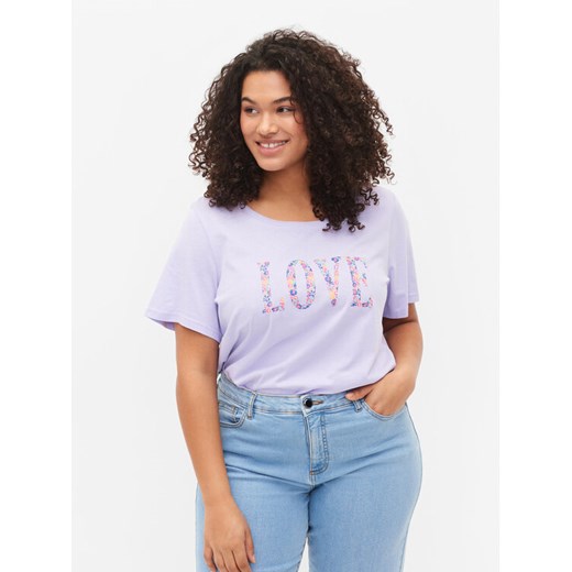 Zizzi T-Shirt V50224B Fioletowy Regular Fit Zizzi M MODIVO