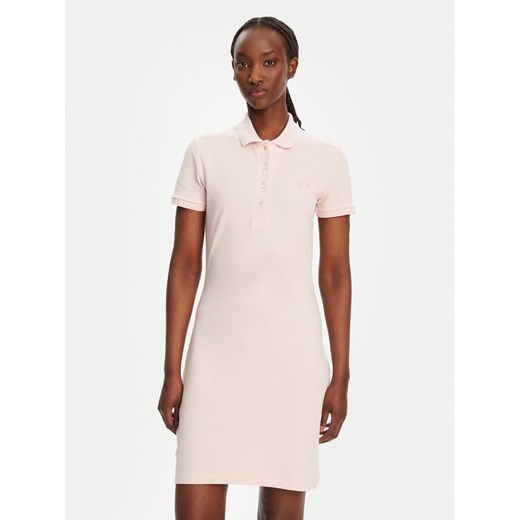 Lacoste Sukienka codzienna EF5473 Różowy Slim Fit ze sklepu MODIVO w kategorii Sukienki - zdjęcie 183765041
