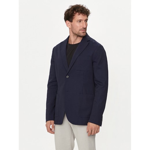 Guess Marynarka M4YN09 WG9Y0 Granatowy Regular Fit ze sklepu MODIVO w kategorii Marynarki męskie - zdjęcie 183765052