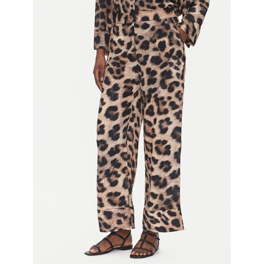 LOLA CASADEMUNT Spodnie materiałowe LS2514018 Brązowy Relaxed Fit ze sklepu MODIVO w kategorii Spodnie damskie - zdjęcie 183765152