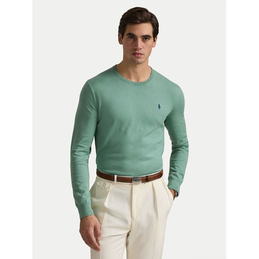 Polo Ralph Lauren Sweter 710890558508 Zielony Slim Fit ze sklepu MODIVO w kategorii Swetry męskie - zdjęcie 183765173
