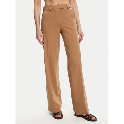 Silvian Heach Spodnie materiałowe Liovica GPP25421PA Beżowy Wide Leg ze sklepu MODIVO w kategorii Spodnie damskie - zdjęcie 183765202